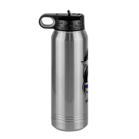 Thumbnail for Personalized Messy Bun Water Bottle (30 oz) - Volleyball Mom - Left View