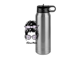 Thumbnail for Personalized Messy Bun Water Bottle (30 oz) - Chorus Mom - Design View