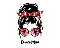 Thumbnail for Personalized Messy Bun Water Bottle (30 oz) - Dance Mom - Graphic View