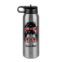 Thumbnail for Personalized Messy Bun Water Bottle (30 oz) - Dance Mom - Front View