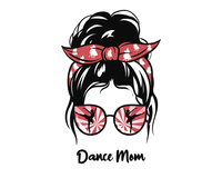 Thumbnail for Personalized Messy Bun Water Bottle (30 oz) - Dance Mom - Graphic View