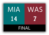 Thumbnail for Miami vs Washington Canvas Wrap & Photo Print - 1972 1973 Football Championship - Front View