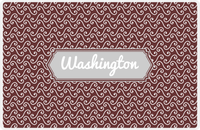 Thumbnail for Personalized Mod 3 Placemat - Brown and White - Light Grey Decorative Rectangle Frame -  View