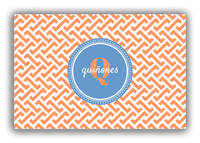 Thumbnail for Personalized Mod Canvas Wrap & Photo Print I - Orange with Circle Nameplate - Front View