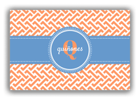 Thumbnail for Personalized Mod Canvas Wrap & Photo Print I - Orange with Circle Ribbon Nameplate - Front View