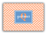 Thumbnail for Personalized Mod Canvas Wrap & Photo Print I - Orange with Rectangle Nameplate - Front View