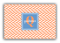 Thumbnail for Personalized Mod Canvas Wrap & Photo Print I - Orange with Square Nameplate - Front View