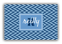 Thumbnail for Personalized Mod Canvas Wrap & Photo Print II - Blue with Rectangle Nameplate - Front View