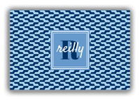Thumbnail for Personalized Mod Canvas Wrap & Photo Print II - Blue with Square Nameplate - Front View