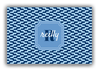 Thumbnail for Personalized Mod Canvas Wrap & Photo Print II - Blue with Stamp Nameplate - Front View