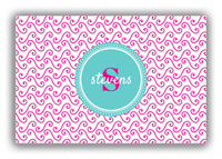 Thumbnail for Personalized Mod Canvas Wrap & Photo Print III - Pink with Circle Nameplate - Front View