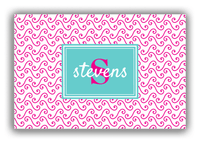 Thumbnail for Personalized Mod Canvas Wrap & Photo Print III - Pink with Rectangle Nameplate - Front View