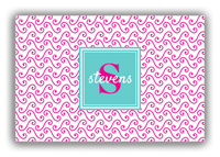 Thumbnail for Personalized Mod Canvas Wrap & Photo Print III - Pink with Square Nameplate - Front View