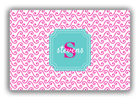 Thumbnail for Personalized Mod Canvas Wrap & Photo Print III - Pink with Stamp Nameplate - Front View