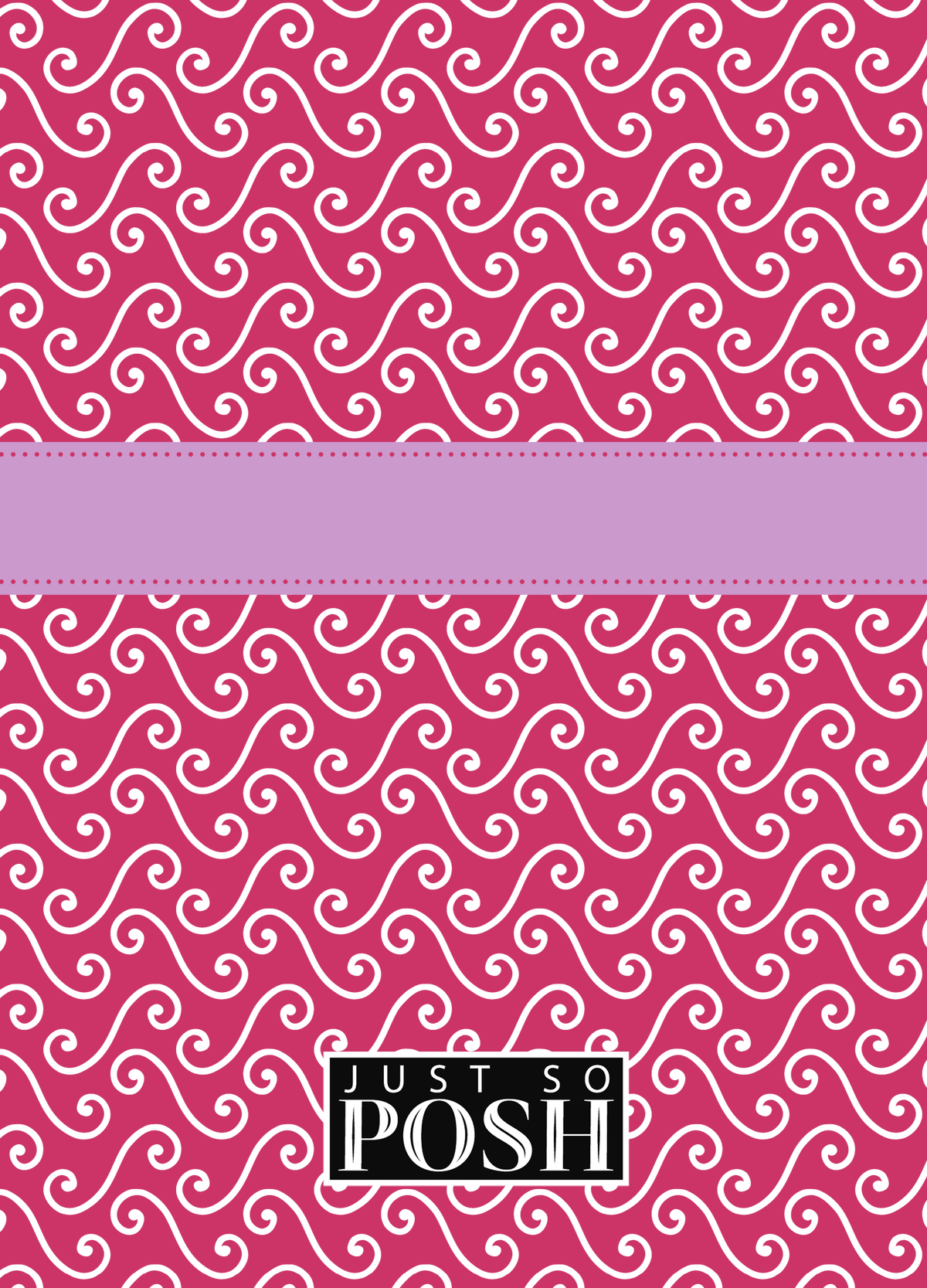 Personalized Mod III Journal - Pink and White - Ribbon Nameplate - Back View