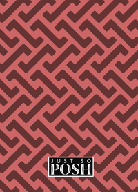 Thumbnail for Personalized Mod I Journal - Red and Brown - Decorative Rectangle Nameplate - Back View