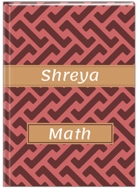 Thumbnail for Personalized Mod I Journal - Red and Brown - Ribbon Nameplate - Front View