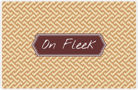 Thumbnail for Personalized Mod Placemat - Light Brown and Champagne - Brown Decorative Rectangle Frame -  View