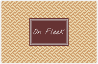 Thumbnail for Personalized Mod Placemat - Light Brown and Champagne - Brown Rectangle Frame -  View