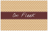 Thumbnail for Personalized Mod Placemat - Light Brown and Champagne - Brown Ribbon Frame -  View