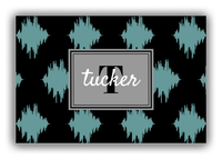 Thumbnail for Personalized Montauk Canvas Wrap & Photo Print - Black with Rectangle Nameplate - Front View