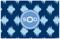 Thumbnail for Personalized Montauk Placemat - Navy and Light Blue - Glacier Circle Frame -  View