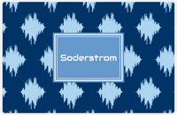 Thumbnail for Personalized Montauk Placemat - Navy and Light Blue - Glacier Rectangle Frame -  View