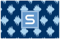 Thumbnail for Personalized Montauk Placemat - Navy and Light Blue - Glacier Square Frame -  View