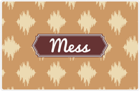 Thumbnail for Personalized Montauk Placemat - Light Brown and Champagne - Brown Decorative Rectangle Frame -  View