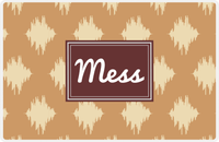 Thumbnail for Personalized Montauk Placemat - Light Brown and Champagne - Brown Rectangle Frame -  View