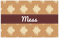 Thumbnail for Personalized Montauk Placemat - Light Brown and Champagne - Brown Ribbon Frame -  View