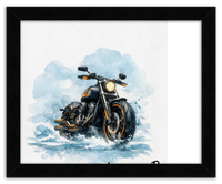 Thumbnail for Personalized Motorcycle Wall Art – Turn Your Bike's Photo into a Watercolor Portrait Print with Name, Custom Gifts for Bike Lovers, Cool Decor for Teens, Unique Poster for Living Room, Office, Bedroom - Front View