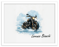 Thumbnail for Personalized Motorcycle Wall Art – Turn Your Bike's Photo into a Watercolor Portrait Print with Name, Custom Gifts for Bike Lovers, Cool Decor for Teens, Unique Poster for Living Room, Office, Bedroom - Front View