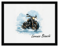 Thumbnail for Personalized Motorcycle Wall Art – Turn Your Bike's Photo into a Watercolor Portrait Print with Name, Custom Gifts for Bike Lovers, Cool Decor for Teens, Unique Poster for Living Room, Office, Bedroom - Front View