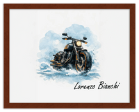 Thumbnail for Personalized Motorcycle Wall Art – Turn Your Bike's Photo into a Watercolor Portrait Print with Name, Custom Gifts for Bike Lovers, Cool Decor for Teens, Unique Poster for Living Room, Office, Bedroom - Front View