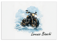 Thumbnail for Personalized Motorcycle Wall Art – Turn Your Bike's Photo into a Watercolor Portrait Print with Name, Custom Gifts for Bike Lovers, Cool Decor for Teens, Unique Poster for Living Room, Office, Bedroom - Front View