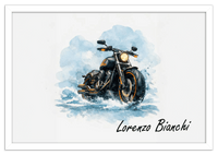 Thumbnail for Personalized Motorcycle Wall Art – Turn Your Bike's Photo into a Watercolor Portrait Print with Name, Custom Gifts for Bike Lovers, Cool Decor for Teens, Unique Poster for Living Room, Office, Bedroom - Front View