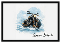 Thumbnail for Personalized Motorcycle Wall Art – Turn Your Bike's Photo into a Watercolor Portrait Print with Name, Custom Gifts for Bike Lovers, Cool Decor for Teens, Unique Poster for Living Room, Office, Bedroom - Front View