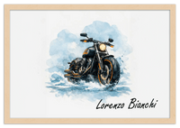 Thumbnail for Personalized Motorcycle Wall Art – Turn Your Bike's Photo into a Watercolor Portrait Print with Name, Custom Gifts for Bike Lovers, Cool Decor for Teens, Unique Poster for Living Room, Office, Bedroom - Front View