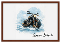 Thumbnail for Personalized Motorcycle Wall Art – Turn Your Bike's Photo into a Watercolor Portrait Print with Name, Custom Gifts for Bike Lovers, Cool Decor for Teens, Unique Poster for Living Room, Office, Bedroom - Front View