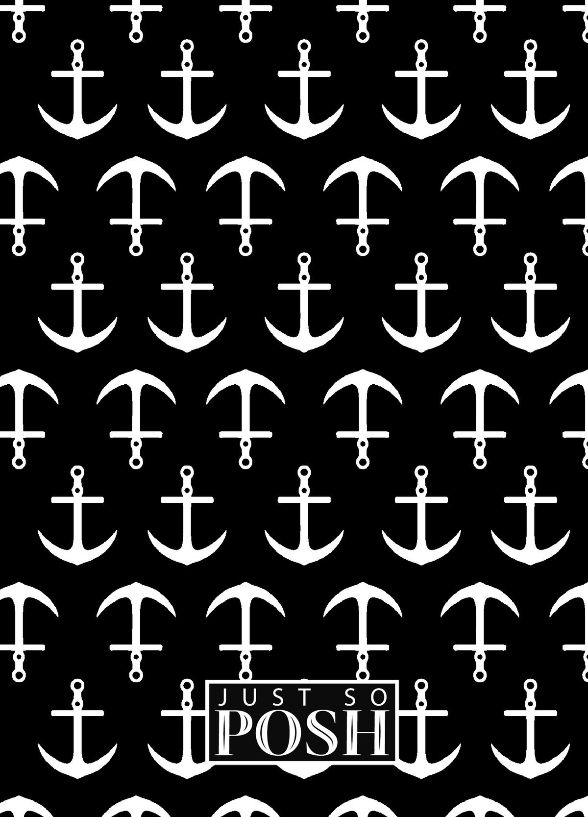 Personalized Nautical Flags Journal with Anchors - Black and Red - Flags with Light Brown Frames - Back View
