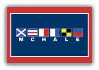 Thumbnail for Personalized Nautical Flags Canvas Wrap & Photo Print - Red and Navy - Flags with Large White Letters - Front View