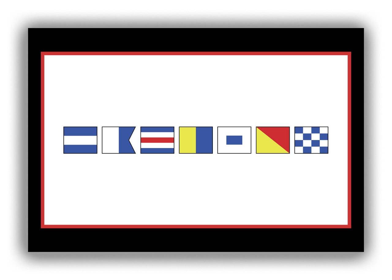 Personalized Nautical Flags Canvas Wrap & Photo Print - Black and Red - Flags without Letters - Front View