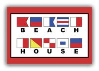 Thumbnail for Personalized Nautical Flags Canvas Wrap & Photo Print - Red and Black - Flags with Large Letters - Front View