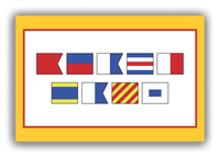 Thumbnail for Personalized Nautical Flags Canvas Wrap & Photo Print - Yellow and Red - Flags without Letters - Front View