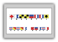 Thumbnail for Personalized Nautical Flags Canvas Wrap & Photo Print II - Grey and White - Flags with Small Letters - Front View