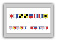 Thumbnail for Personalized Nautical Flags Canvas Wrap & Photo Print II - Grey and White - Flags with Grey Letters - Front View