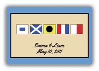 Thumbnail for Personalized Nautical Flags Canvas Wrap & Photo Print III - Blue and Tan - Flags without Letters - Front View