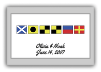 Thumbnail for Personalized Nautical Flags Canvas Wrap & Photo Print III - Grey and White - Flags without Letters - Front View