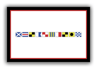 Thumbnail for Personalized Nautical Flags Canvas Wrap & Photo Print - Black and Red - Flags without Letters - Front View